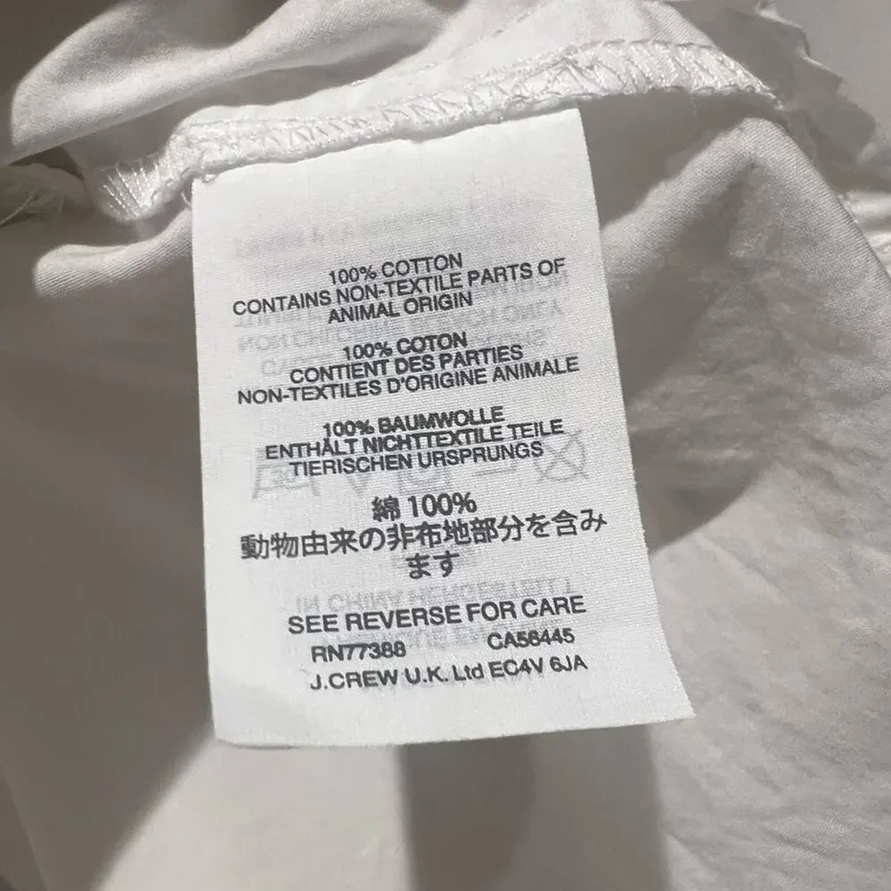 J. Crew White Casual Button-Down Shirt